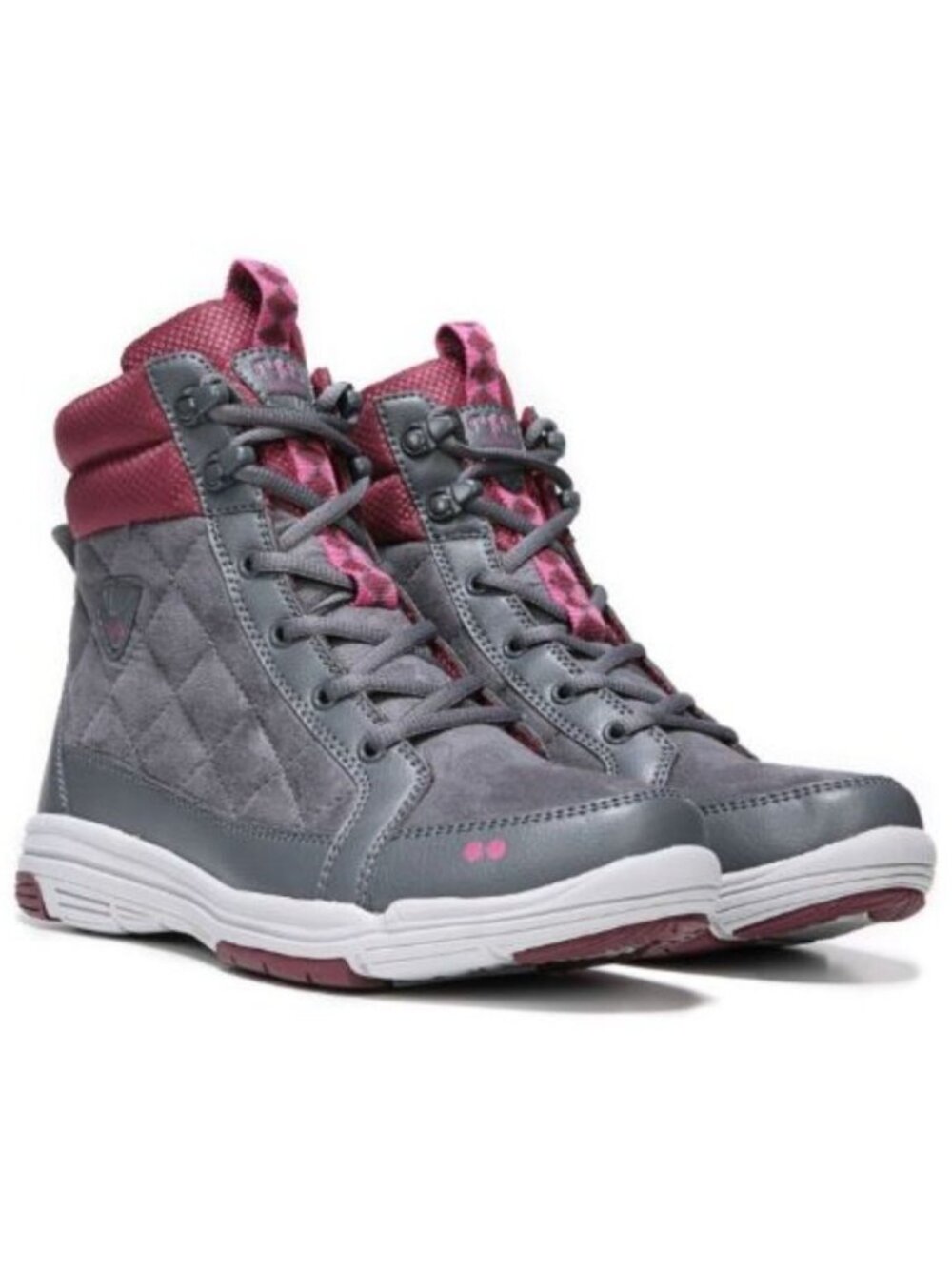Ryka Aurora Lace-Up Quilted High-Top Sneakers Ankle Booties Women's Size US 8M